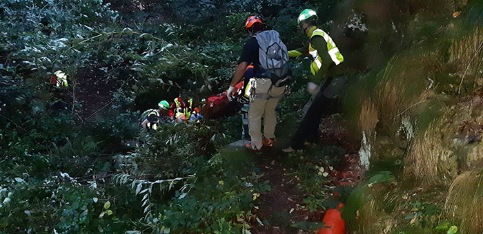 soccorso barella piante buio