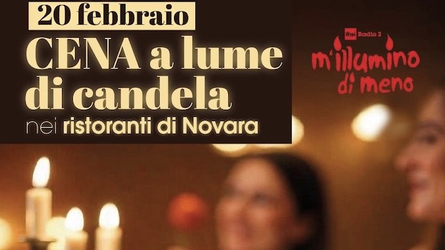 Novara cena a lume di candela