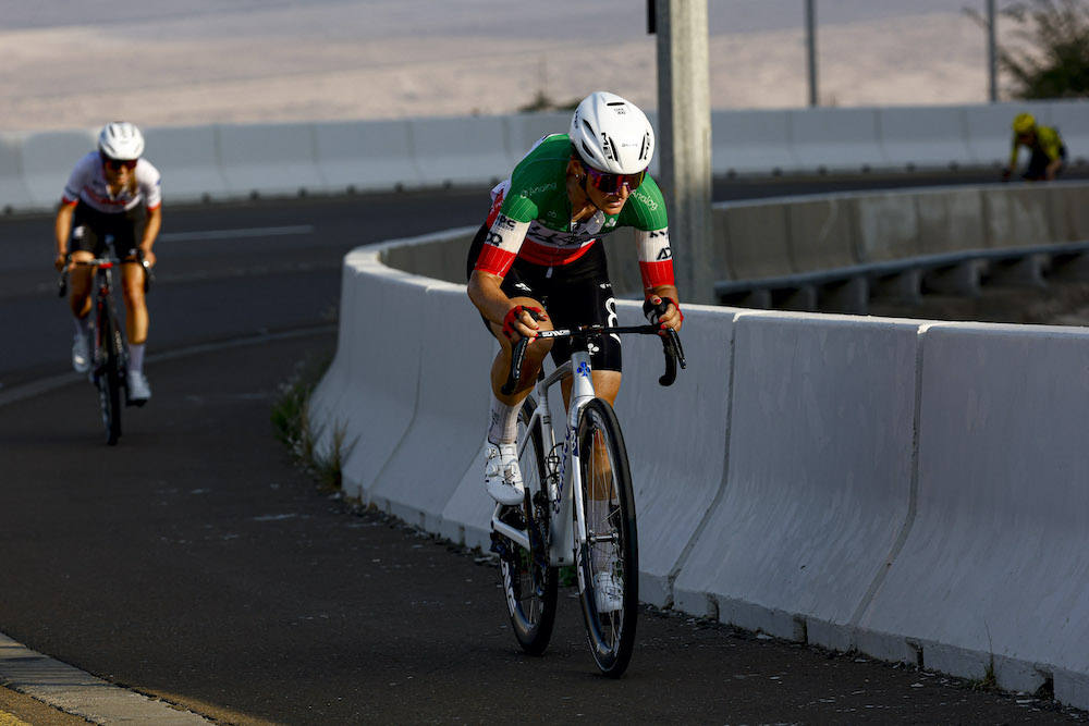 Elisa Longo Borghini al via delle Strade Bianche Women
