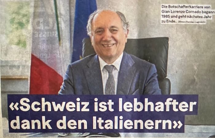 Il nuovo ambasciatore italiano a Berna. Uomo di successo, sapere e simpatia