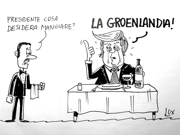 Il pasto di Trump. La vignetta di Lux