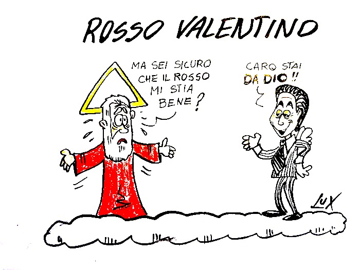 Addio Valentino. La vignetta di Lux