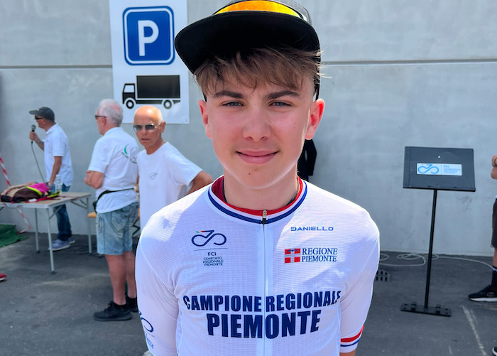 Nikolas Pioletti del Pedale Ossolano-Filippo Ganna Academy sul podio a Pieve Vergonte
